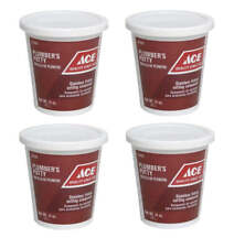 (4) Ace Hardware Gray Plumbers Putty ~ 56 oz Total ~ New