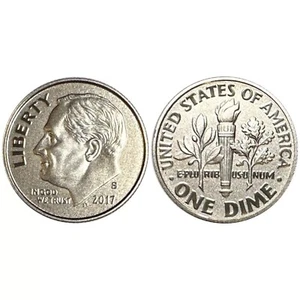 2017 S VERBESSERTER ROOSEVELT GROSCHEN 10C VERBESSERT BANKFRISCH 225 JAHRE JUBILÄUM - Bild 1 von 1