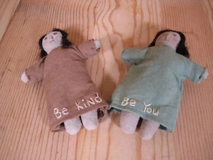 Rare Vtg Primitive Doll Folk Art Decor Handmade Be Kind Be You Inspiration Gift - Picture 1 of 13