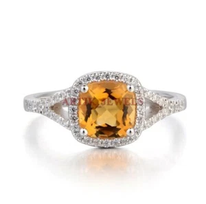Natural Citrine Gemstone with 925 Sterling Silver Ring for Women's #4066 - Picture 1 of 10