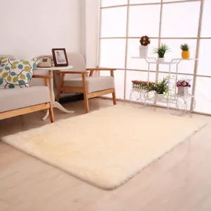 Fluffy Rugs Anti-Skid Shaggy Area Rug Dining Room Carpet Floor Mat Home Bedroo ┊ - Picture 1 of 31