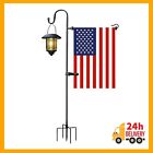 Garden Flag Holder 14" Heavy Duty Large Stand Pole For Flags With Shepherd Hook