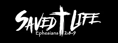 Calcomanía de vinilo cristiana SAVED LIFE pegatina de ventana profesional Jesús Dios Efesios Foto 1 de 3