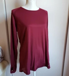 NWT Danskin Now Performance Top Pullover Long Sleeve Magenta Mesh Sides 2X (20) - Picture 1 of 8