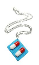 Pill Novelty Pendant Necklace Quirky Alternative Anarchy Punk 18 Inch Chain
