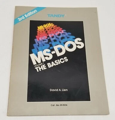 Vintage 1988 Tandy MS-Dos Volume 1 The Basics 3rd Edition by David A. Lien - Image 1 of 4