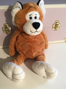 Petting Zoo Plush Tiger With White Feet Beanie Paws 13" - Picture 1 of 3