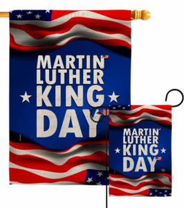 MLK Tag Garten Flagge schwarz Geschichte Martin Luther King Deko Geschenk Hofbanner - Bild 1 von 19