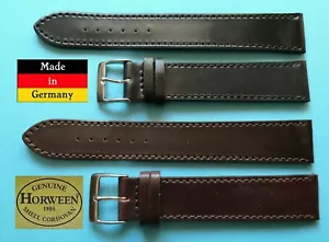 2. Choice XL Cordovan Horween Wrist Watch Band 18 20mm Black Braun Horse /44 - Picture 1 of 6