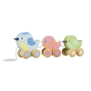 Wooden Pull Along Colourful Birdies on a String Suitable Age 1 - 3 - Picture 1 of 13