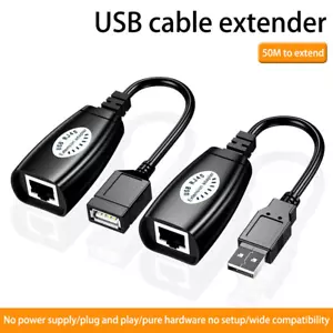 1 Paio Prolunga Cavo USB RJ45 Femmina e Maschio USB 2.0 a RJ45 Adattatore Prolunga - Foto 1 di 6