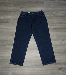 Wrangler Blues Jeans Womens 16 Dark Blue Relaxed Fit WB101AD High Rise 32x32 New - Picture 1 of 10