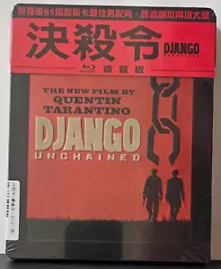 DJANGO UNCHAINED Blu-ray Steelbook Taiwan Embossed Region Free DiCaprio Sealed - Picture 1 of 8