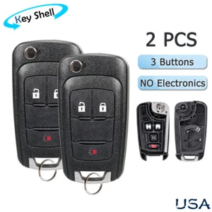 2 for Chevrolet Trax Spark Remote Key Fob Case Cover 3Button 2015 2016 2017 2018 - Picture 1 of 8