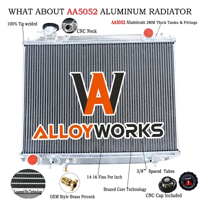 2 Row Radiator Fit Ford RANGER PJ PK MAZDA BT-50 2.5 3.0L Diesel 2006-2011 AT~MT - image 1 of 4