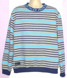 Aldi Gear Men's Crew Neck Striped Long Sleeve Pullover Sweatshirt Size: XL - Picture 1 of 9