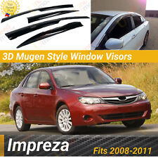 For 08-11 Subaru Impreza Sedan 3D MUGEN Style Window Visor Rain Wind Vent Guards