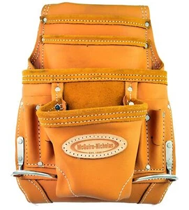Bolsa de carpintero profesional McGuire-Nicholas 689 MB 10 bolsillos en cuero de grano completo tostado - Imagen 1 de 7