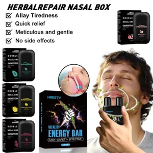 1/2/4x Nasal Inhaler Stick Focus Aromatherapy Enhances Breathing Stress Relief - Picture 1 of 23