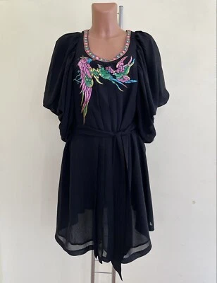 Matthew Williamson for H&M Silk Black dress Size 36 UK8 US4 - Image 1 of 4