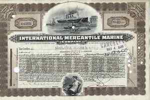 Titanic Stock Certificate IMM White Star Line Titantic