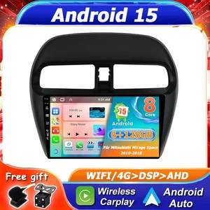 ✅6+128GB✅ Für Mitsubishi Mirage Space Autoradio Android 15 CarPlay GPS Navi DAB+ - Bild 1 von 17