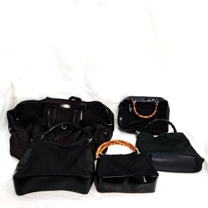 Gucci Hand Bag Shoulder Bag 5 set Black Nylon 1022666 - Picture 1 of 11