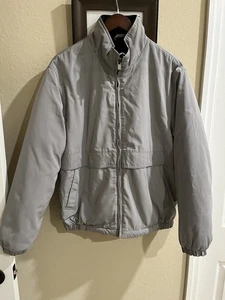 Dockers Men’s Light Grey Zip Up Jacket M Fleece Lined Inside Phone Pocket - Picture 1 of 22