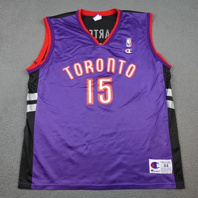 Camiseta deportiva de los Toronto Raptors para hombre grande púrpura negra campeón de la NBA Vince Carter 15 Foto 1 de 4