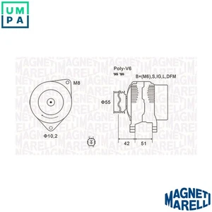 ALTERNATOR 063732126010 FOR JEEP TOYOTA EXL 6cyl COMMANDER 3ZR-FE/FAE 2.0L 4cyl - Picture 1 of 9