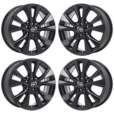 18" Nissan Murano  Gloss Black Wheels Rims Factory OEM 62706 2013-2019 Set - Image 1 of 3