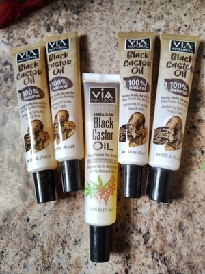 Aceite de ricino negro hidratante 4 vías 100 % natural para cabello cuero cabelludo cuerpo 1,5 oz Plus+ Foto 1 de 3