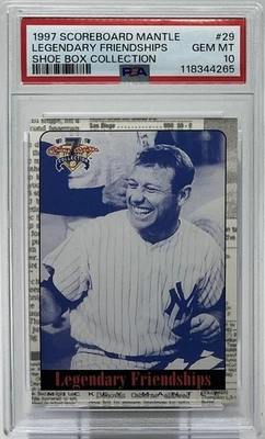 Mickey Mantle PSA 10 - 1997 Score Board 'Shoe Box Collection' - "The Mick", Salón de la fama Foto 1 de 4