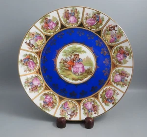 JKW Decor Carlsbad Plate Fragonard Courting Couple Love Story Beehive Mark 25.7c - Picture 1 of 10