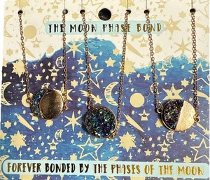 3-Pack Bestie Moon Phases Jewelry Necklaces - Picture 1 of 7