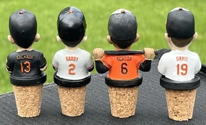 Baltimore Orioles Man Cave Wine Bottle Cork Stoppers Machado Hardy Schoop Davis - Picture 1 of 12
