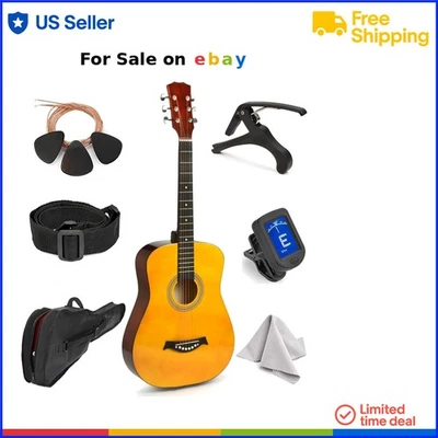 Acoustic Guitar Kids Starter Kit 30 Basswood All-In-One Beginner Musical Inst... - Image 1 of 2
