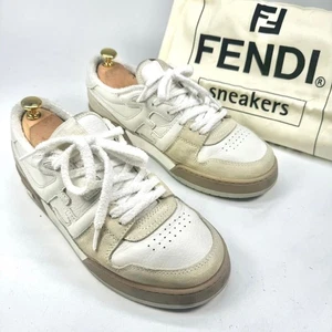 Fendi Men’s Suede Sneakers 8 US/26cm White Casual - Picture 1 of 8