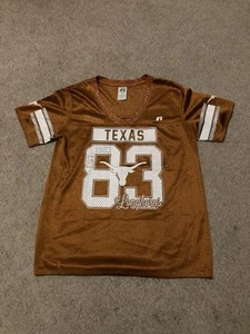 Texas Longhorns Football Jersey #10 Womens Sz L Orange White NCAA Jewels Bling - Picture 1 of 7