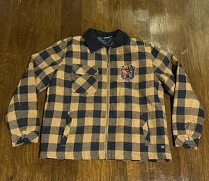 Cleveland Browns karierte Flanelljacke L The Wild Collective gesteppt gefüttert Dawg - Bild 1 von 7
