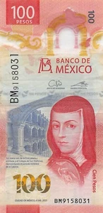 Mexico  100  Pesos  6.1.2021  Series BM  Circulated Banknote Qash B - Picture 1 of 2