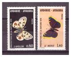 ANDORRE. N° 258/259.  2 NEW BUTTERFLY VALUES **. SUPERB.