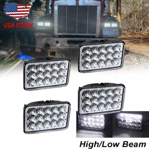 4pcs For Kenworth Peterbilt 379 378 357 4x6 LED Headlights Hi/Lo Seal Beam H4651 - Picture 1 of 9