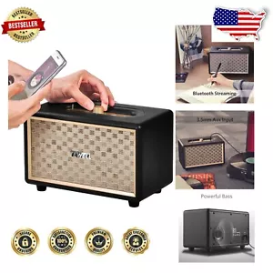 Elegant Wooden Bluetooth Speaker with Rich Bass & Rotary Volume Control - Picture 1 of 12