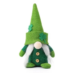Colorful Irish Patrick s Day Ornament, Elderly Doll Luck Clovers Decoration - Picture 1 of 10