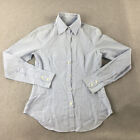 United Colors Of Benetton Womens Shirt Size Xs Blue White Checkered Button-up