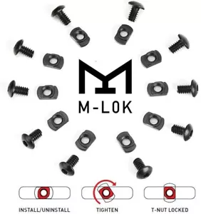 10 Pcs/lot Screw Nut Replacement for LOK Rail Sections Hunting Gun Accessories - Picture 1 of 9