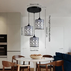 Modern 3-Head Ceiling Hanging Light Pendant Lamp Chandelier Dining Room Fixture - Picture 1 of 12