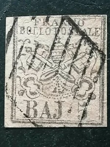 ANTICHI STATI PONTIFICIO 5 BAJ FALSO D'EPOCA FIRMATO - Foto 1 di 3