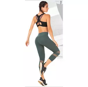 Leggings Size Med Woman Sports Yoga Gym Fitness Workout Control Running - Picture 1 of 3